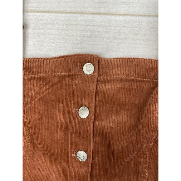 Love Tree Corduroy Dress Womens XL Brick Red Spaghetti Strap Button Front NWT - Picture 2 of 9